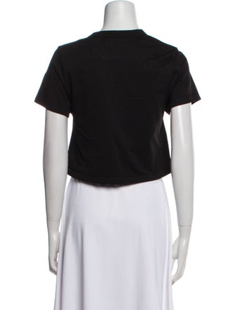 Les Tien Crew Neck Short Sleeve Crop Top