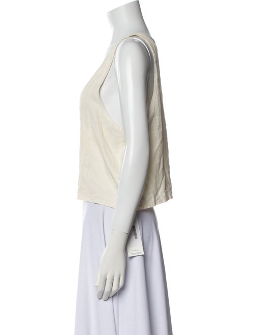 Les Tien Scoop Neck Sleeveless Crop Top