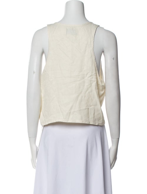 Les Tien Scoop Neck Sleeveless Crop Top