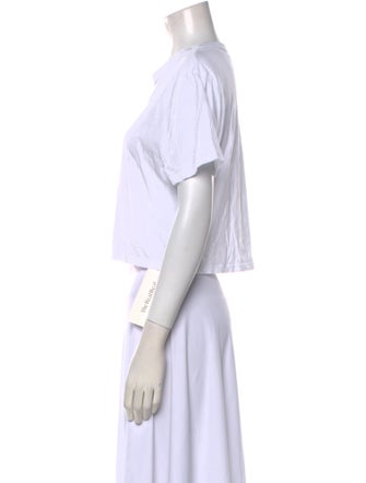 Les Tien Crew Neck Short Sleeve Crop Top