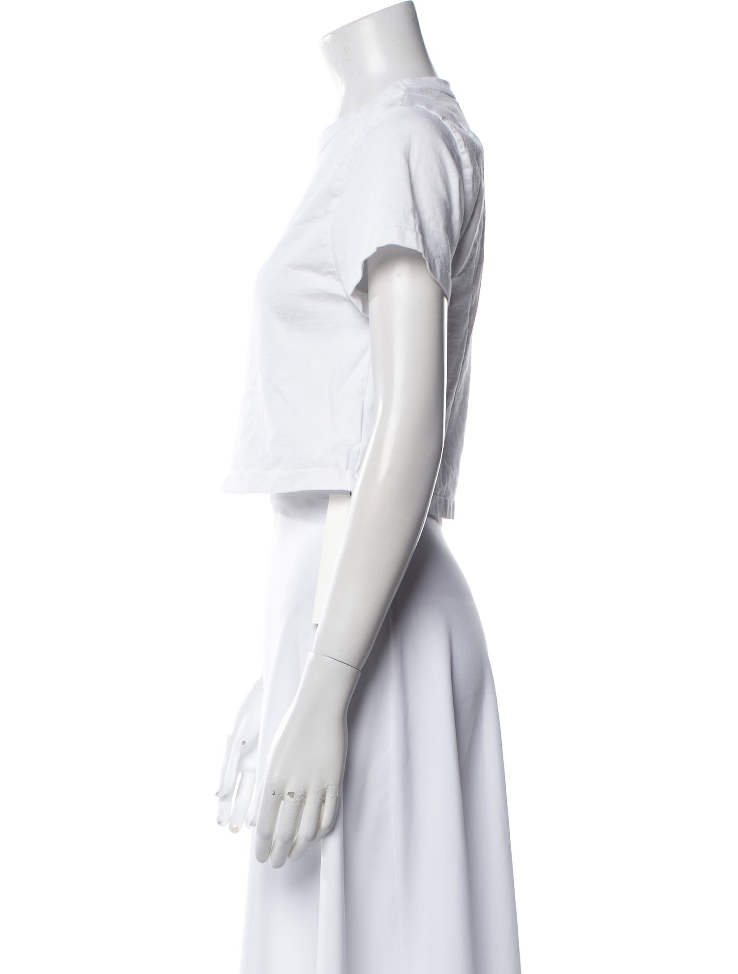 Les Tien Crew Neck Short Sleeve Crop Top