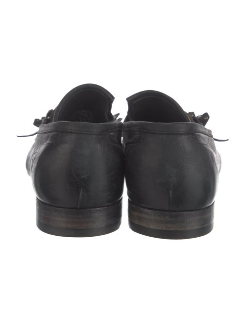 Lidfort Leather Chain-Link Accents Monk Straps