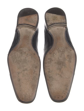 Lidfort Leather Chain-Link Accents Monk Straps