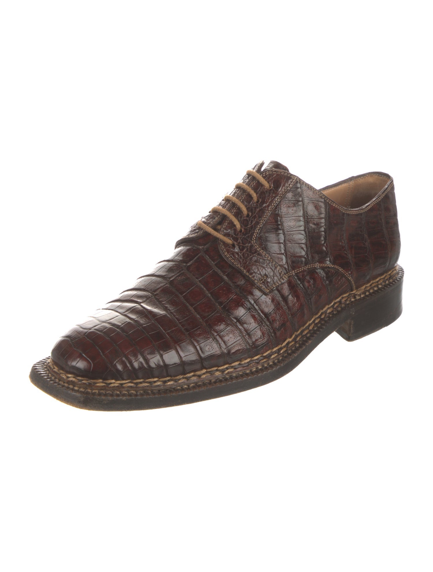 Lidfort Crocodile Derby Shoes
