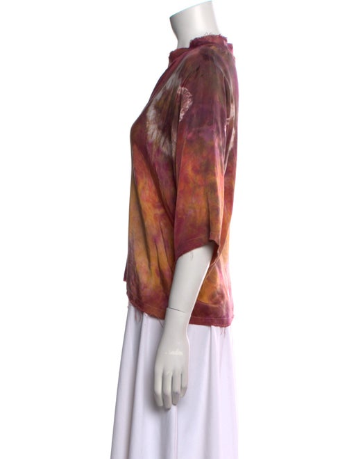 Love Tanjane Tie-Dye Print V-Neck Blouse