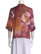 Love Tanjane Tie-Dye Print V-Neck Blouse