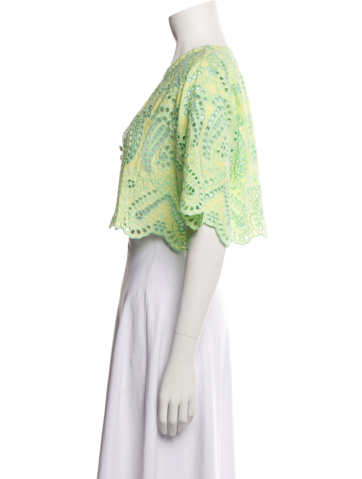 Lace the Label Plunge Neckline Short Sleeve Crop Top