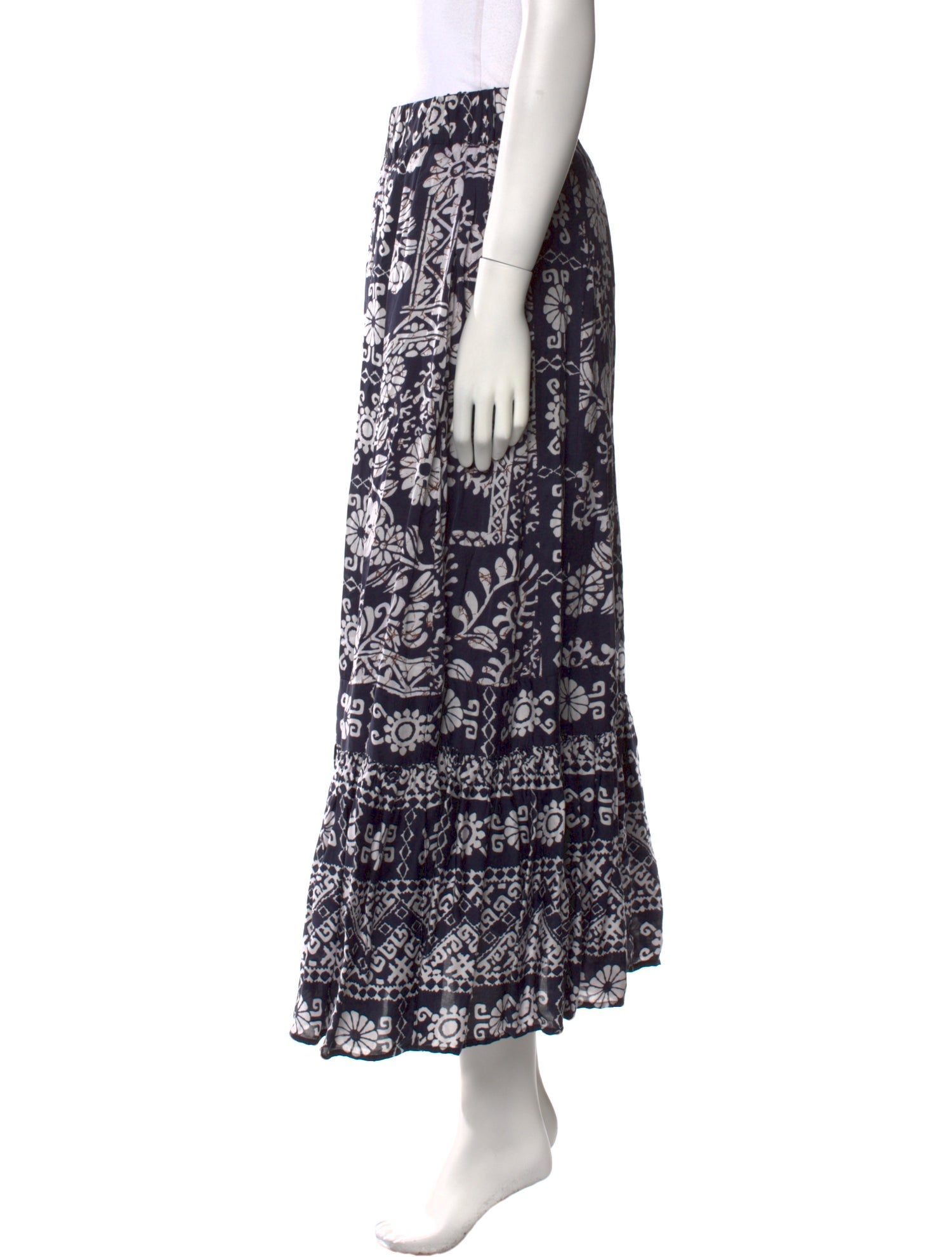Love the Label Floral Print Midi Length Skirt