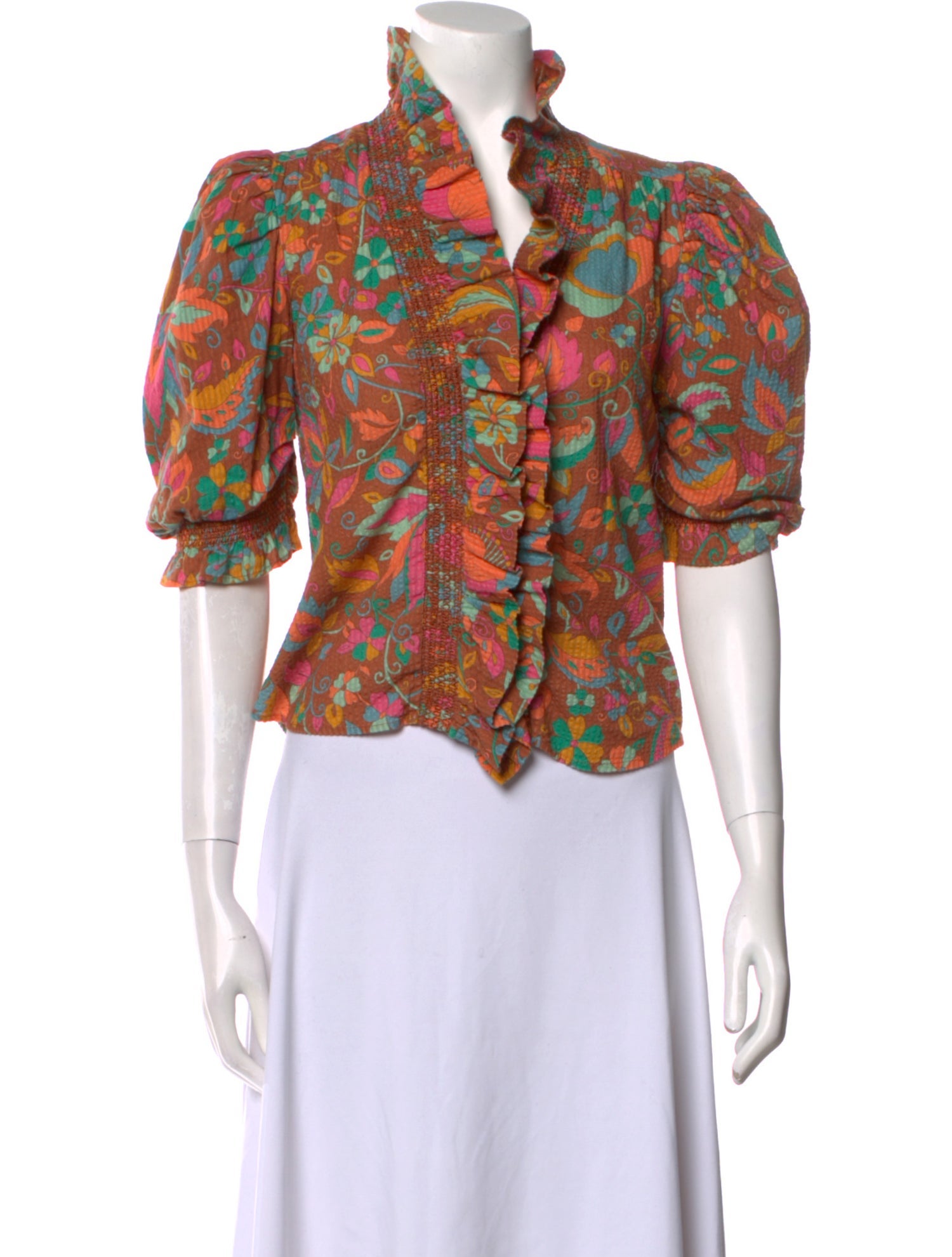 Love the Label Floral Print V-Neck Crop Top