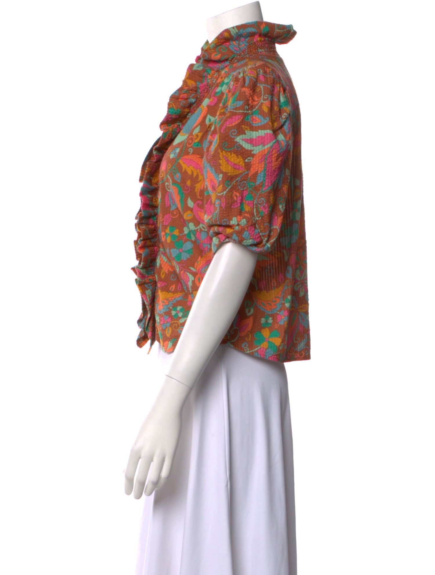 Love the Label Floral Print V-Neck Crop Top