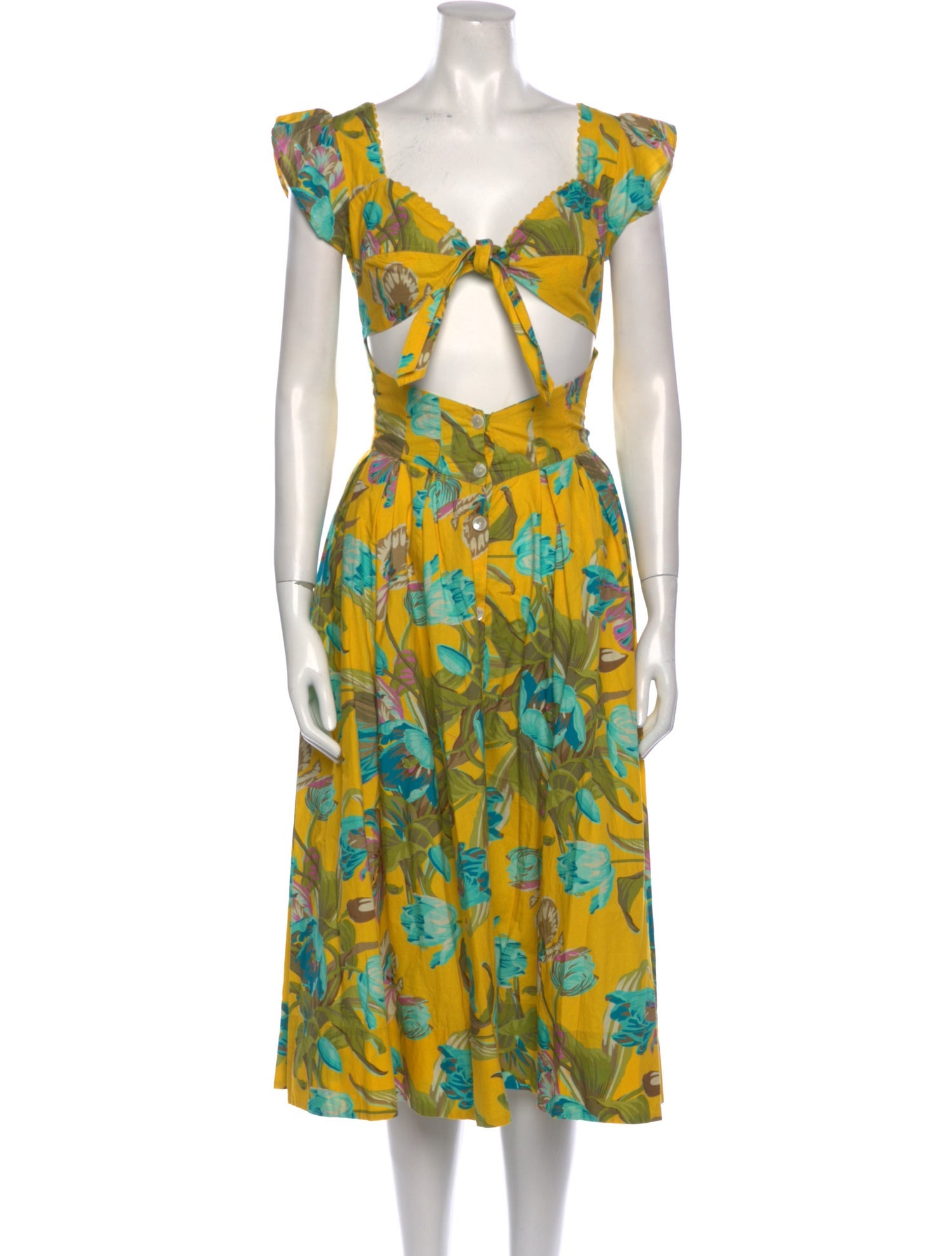 Love the Label Floral Print Midi Length Dress