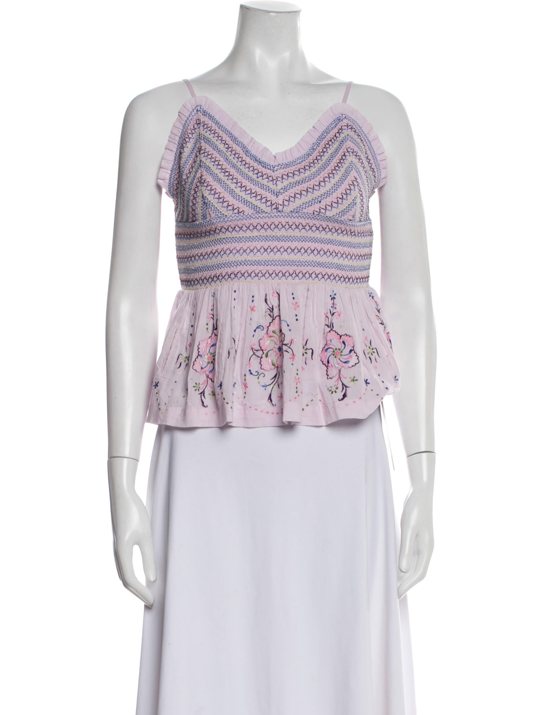 Love the Label Printed V-Neck Crop Top