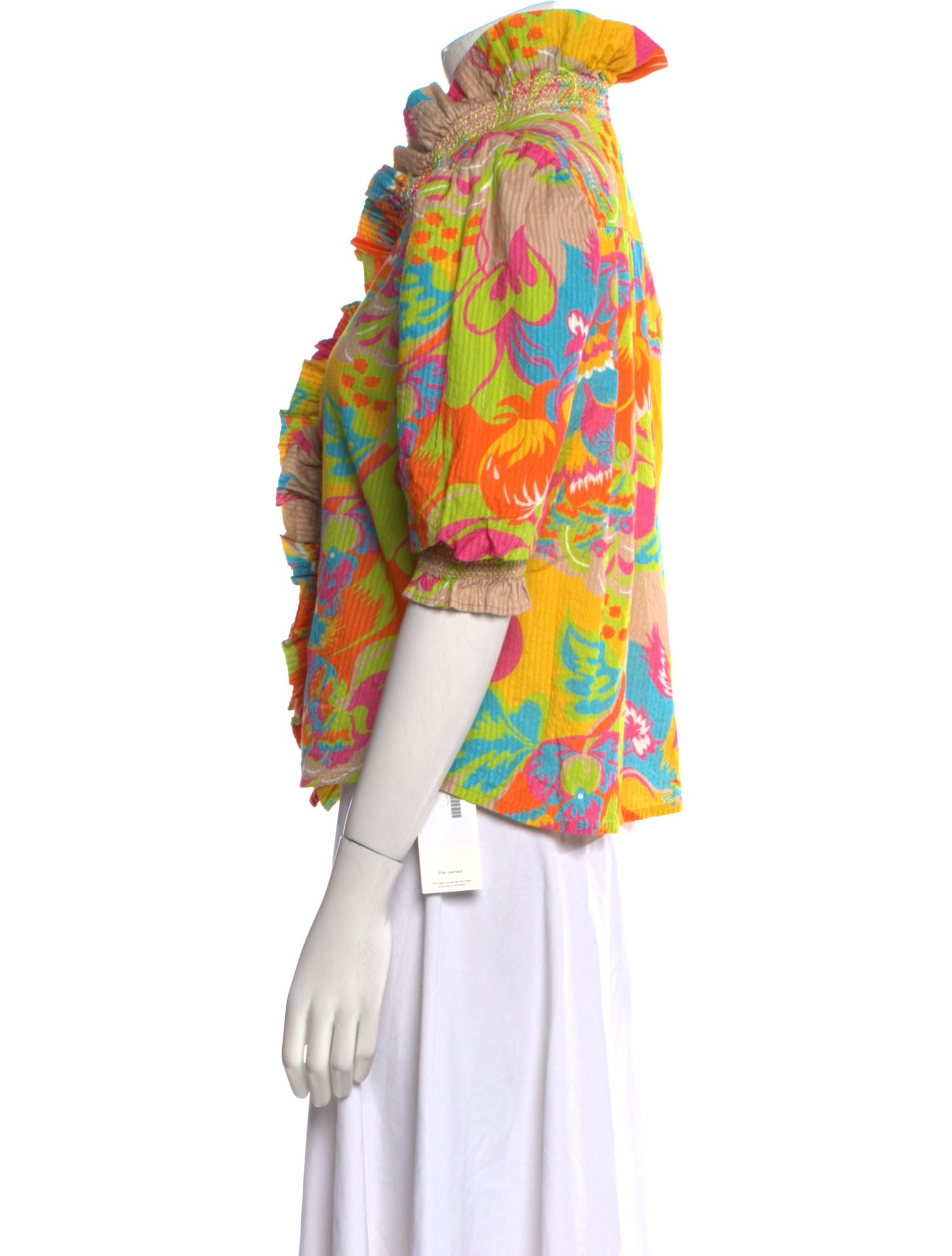 Love the Label Printed Mock Neck Top