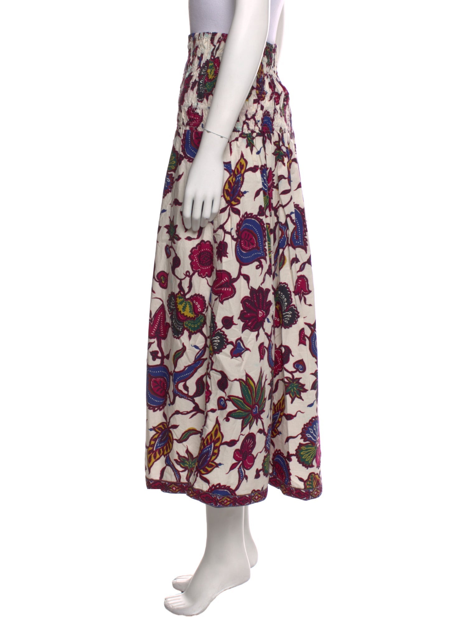 Love the Label Floral Print Midi Length Skirt