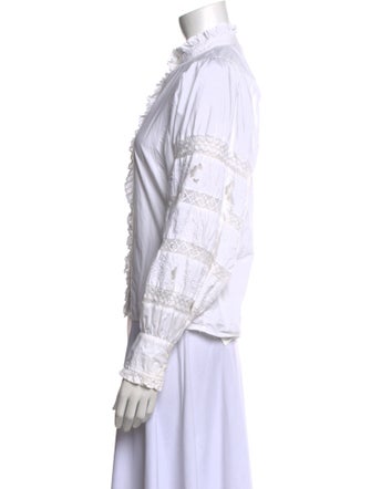 Love the Label Mock Neck Long Sleeve Button-Up Top