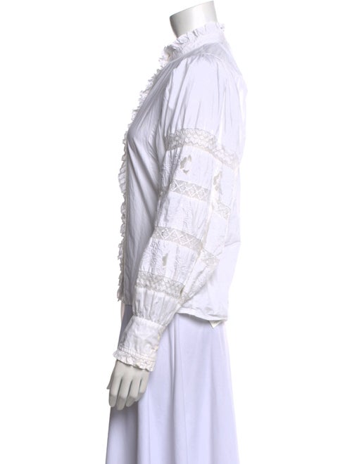 Love the Label Mock Neck Long Sleeve Button-Up Top