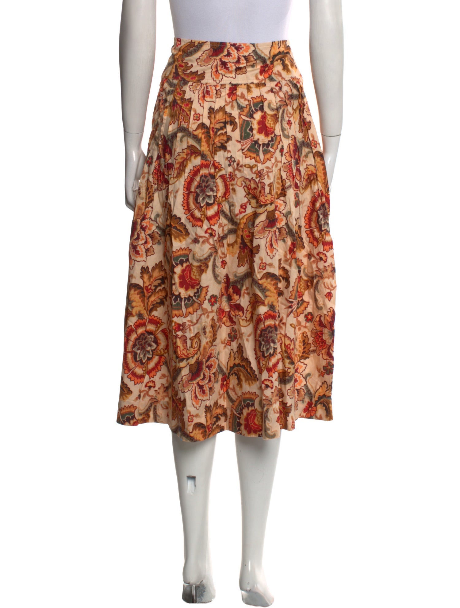 Love the Label Floral Print Midi Length Skirt