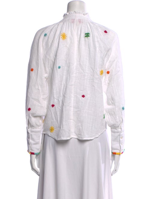 Love the Label Printed Long Sleeve Button-Up Top