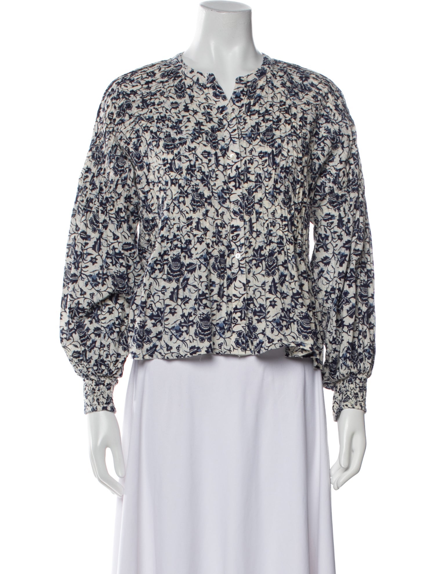 Love the Label Floral Print V-Neck Blouse