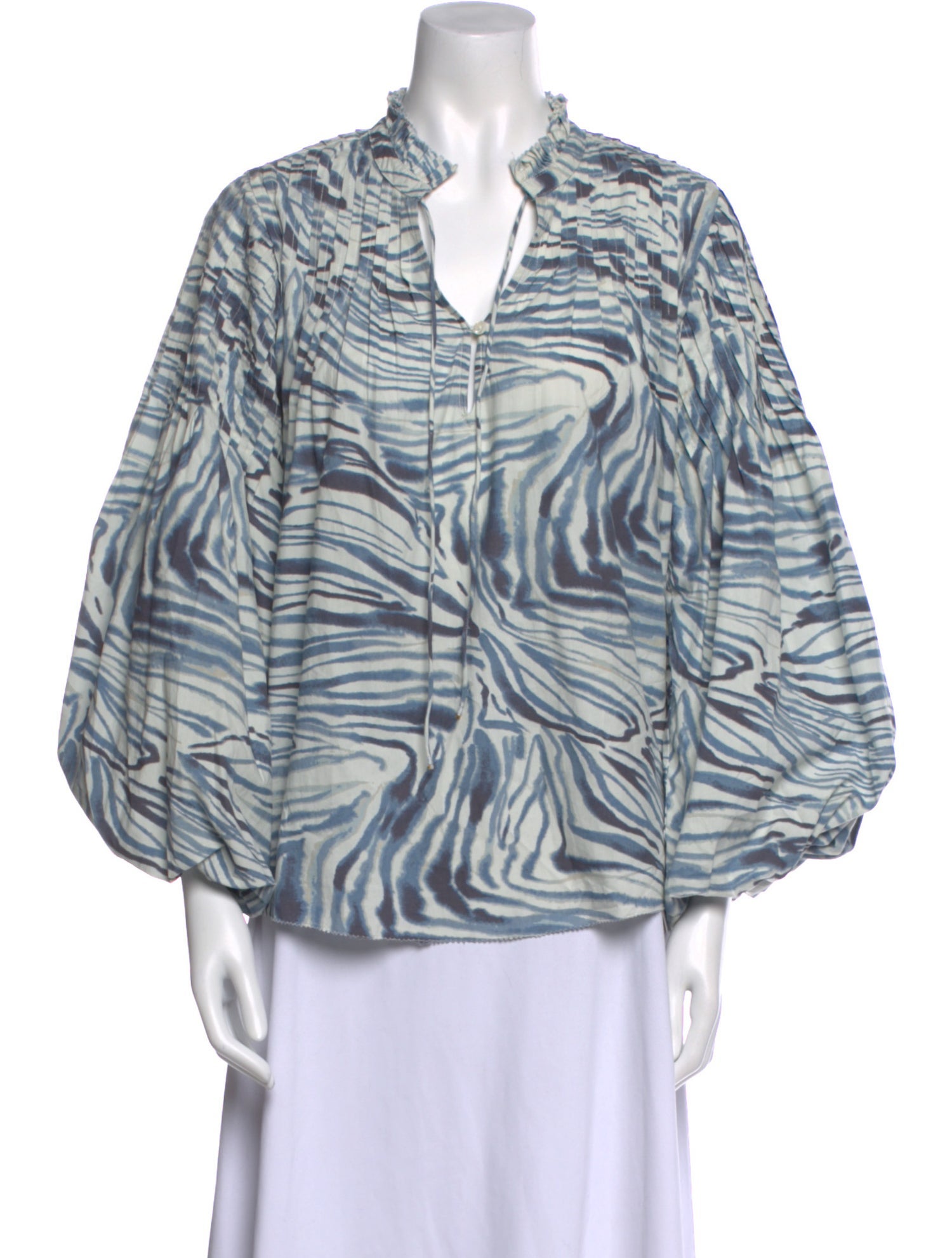 Love the Label Printed V-Neck Blouse