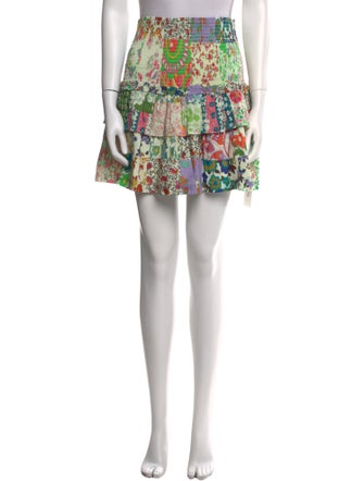 Love the Label Floral Print Mini Skirt