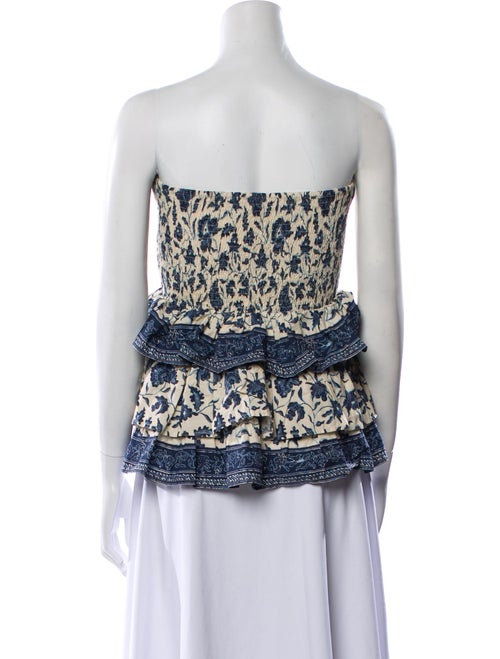 Love the Label Printed Strapless Crop Top