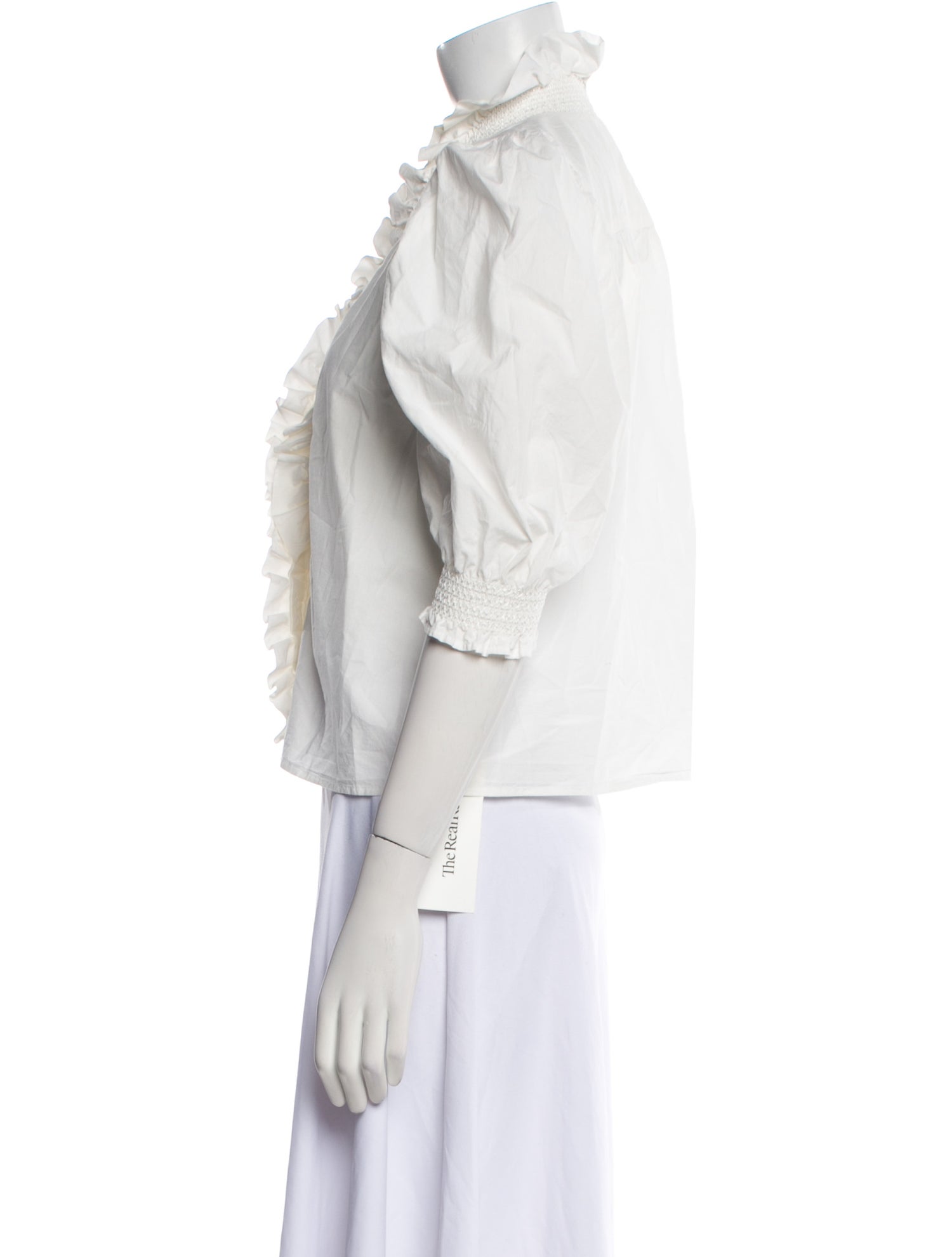 Love the Label Mock Neck Three-Quarter Sleeve Crop Top