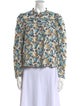 Love the Label Floral Print Mock Neck Blouse