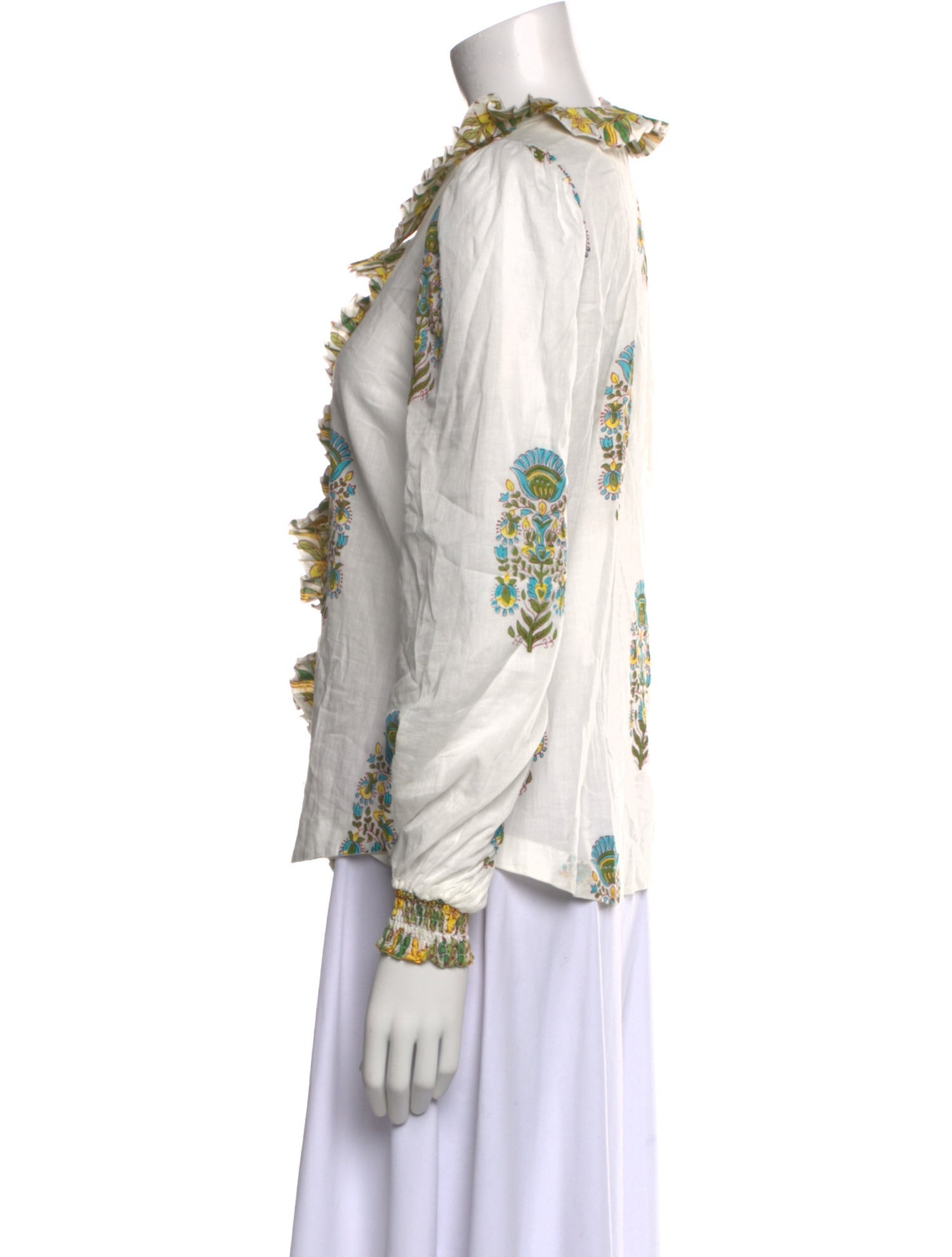 Love the Label Printed Scoop Neck Blouse