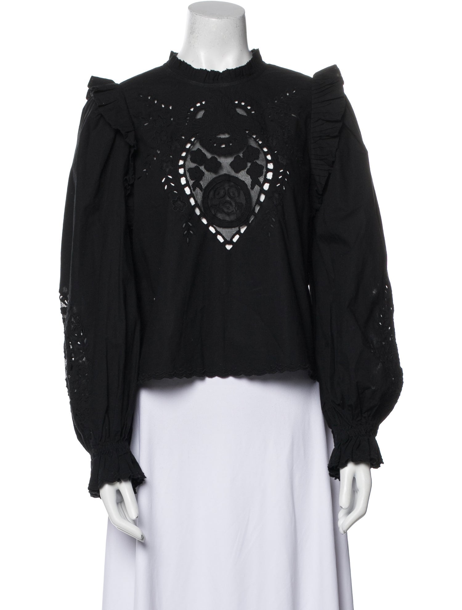 Love the Label Mock Neck Long Sleeve Blouse