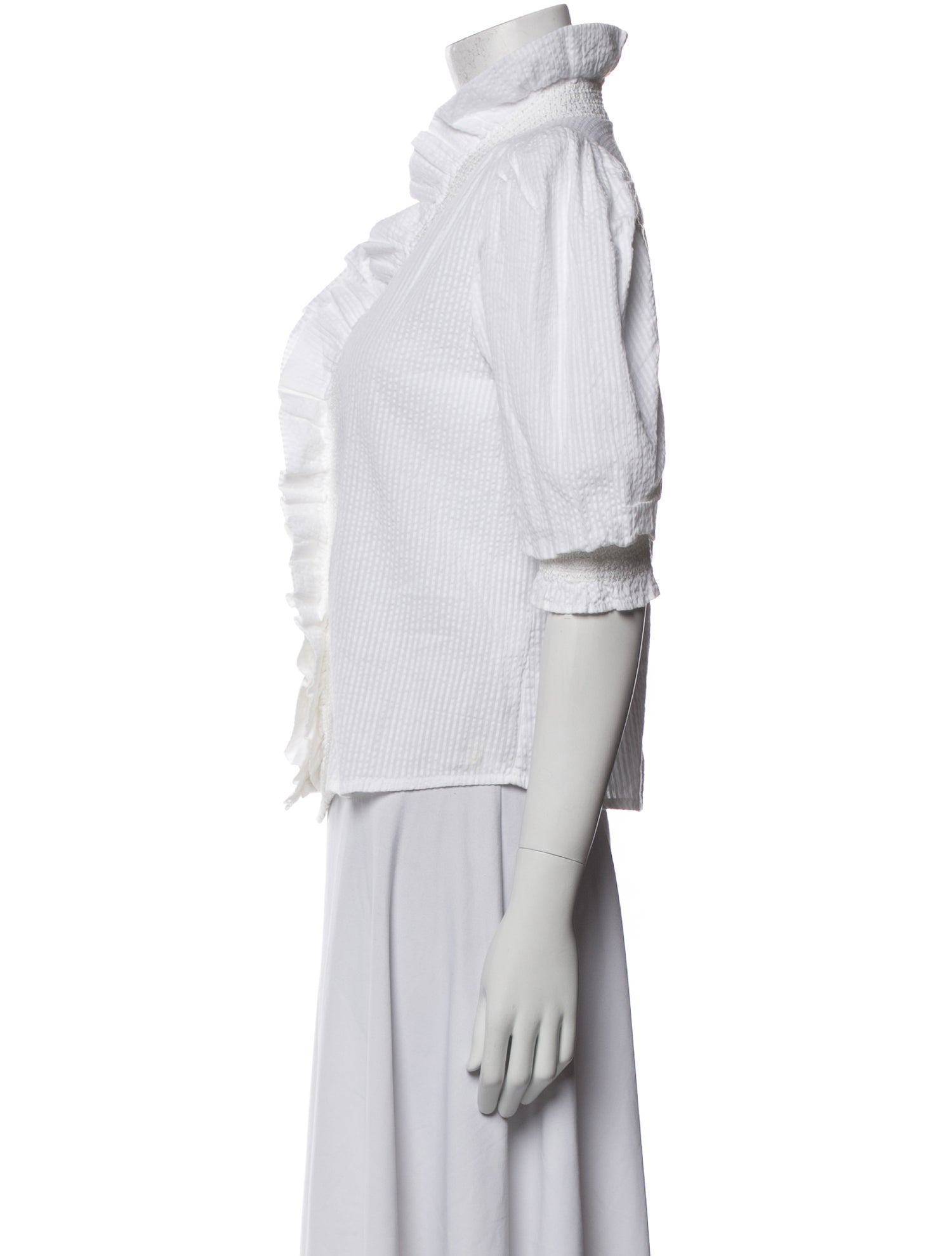 Love the Label Mock Neck Three-Quarter Sleeve Crop Top