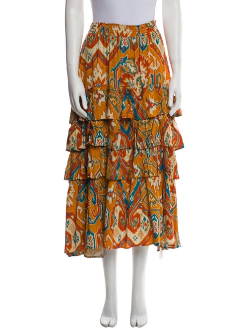 Love the Label Printed Midi Length Skirt