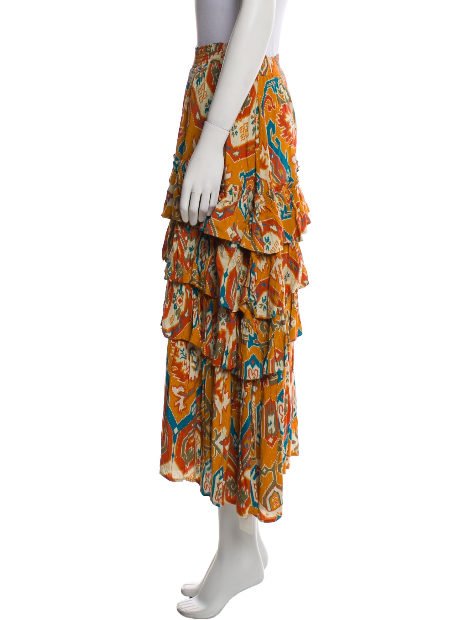 Love the Label Printed Midi Length Skirt