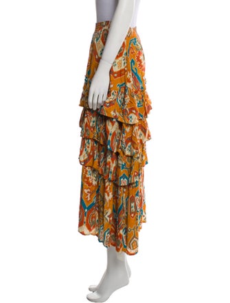 Love the Label Printed Midi Length Skirt