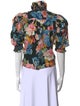 Love the Label Floral Print Mock Neck Crop Top