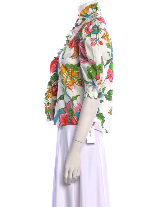 Love the Label Floral Print Mock Neck Crop Top