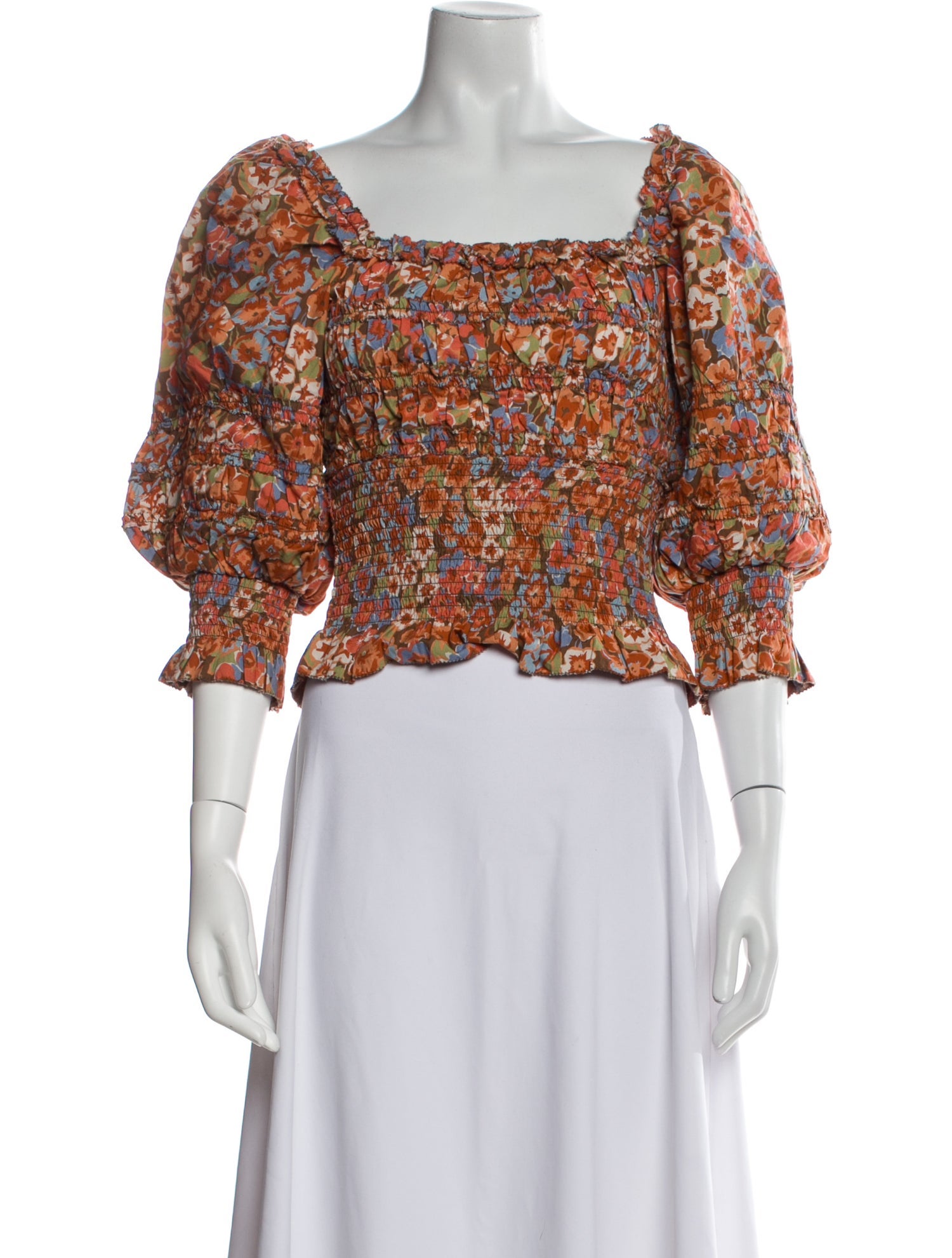 Love the Label Floral Print Square Neckline Crop Top w/ Tags