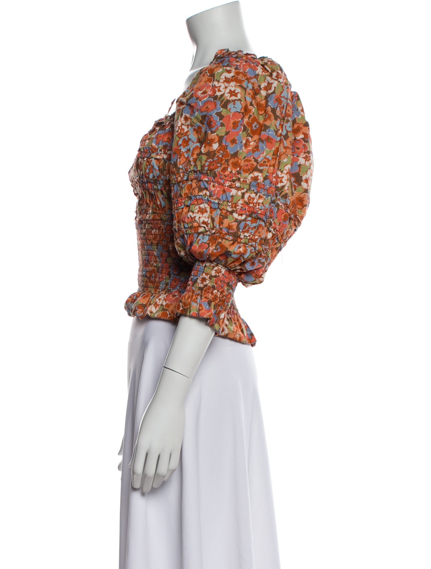 Love the Label Floral Print Square Neckline Crop Top w/ Tags