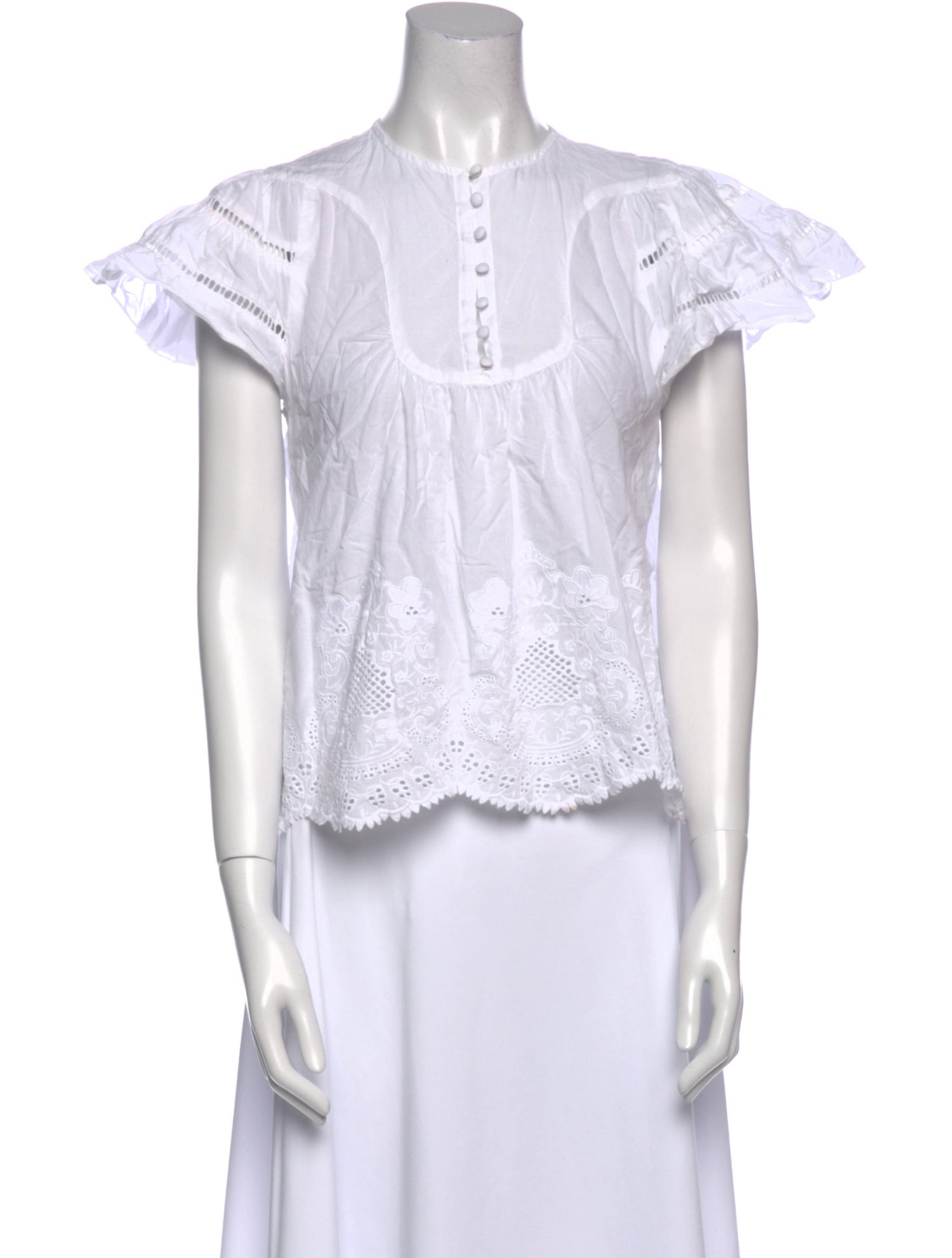 Love the Label Crew Neck Short Sleeve Blouse