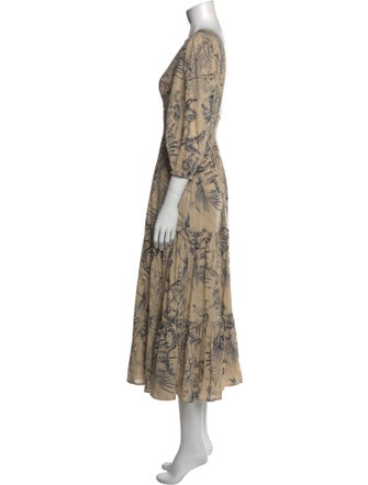 Love the Label Printed Midi Length Dress