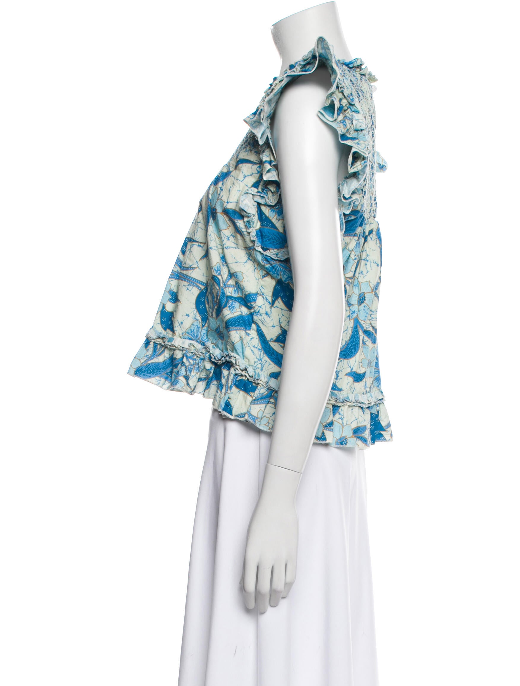 Love the Label Floral Print Crew Neck Blouse