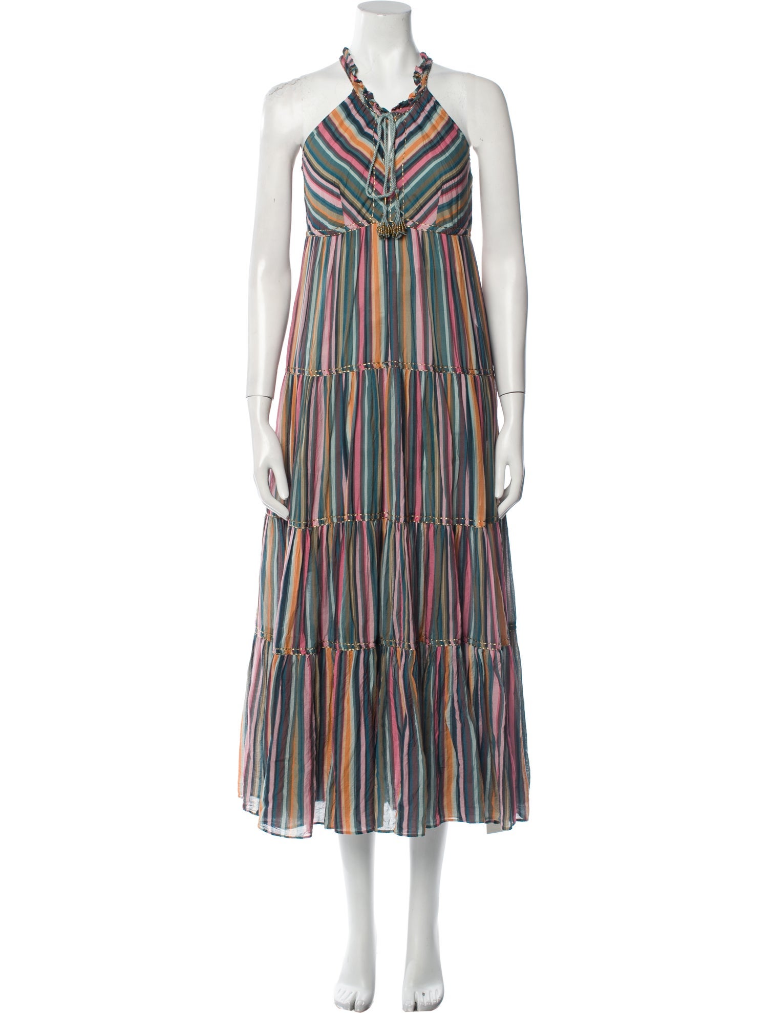 Love the Label Striped Midi Length Dress