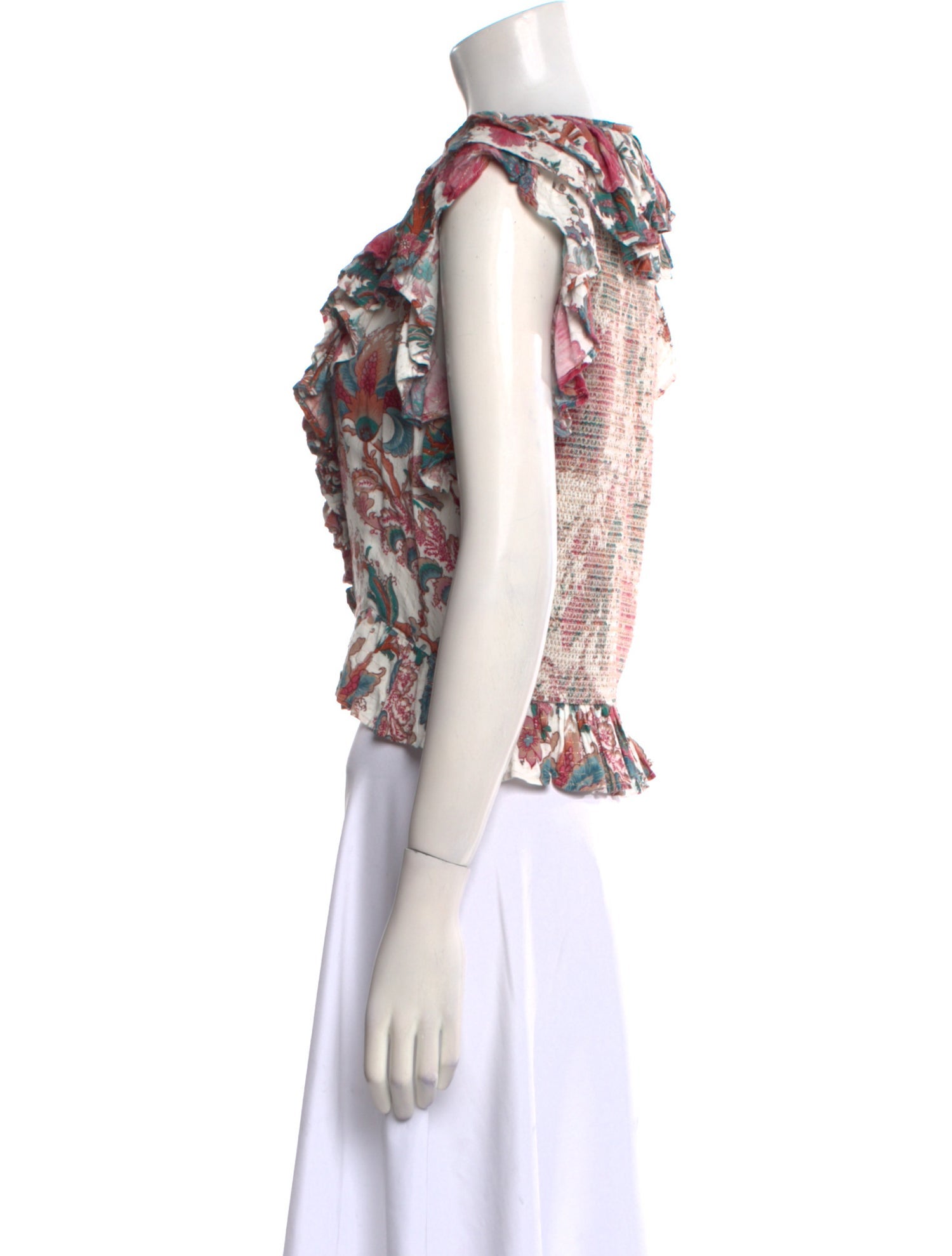 Love the Label Floral Print V-Neck Crop Top