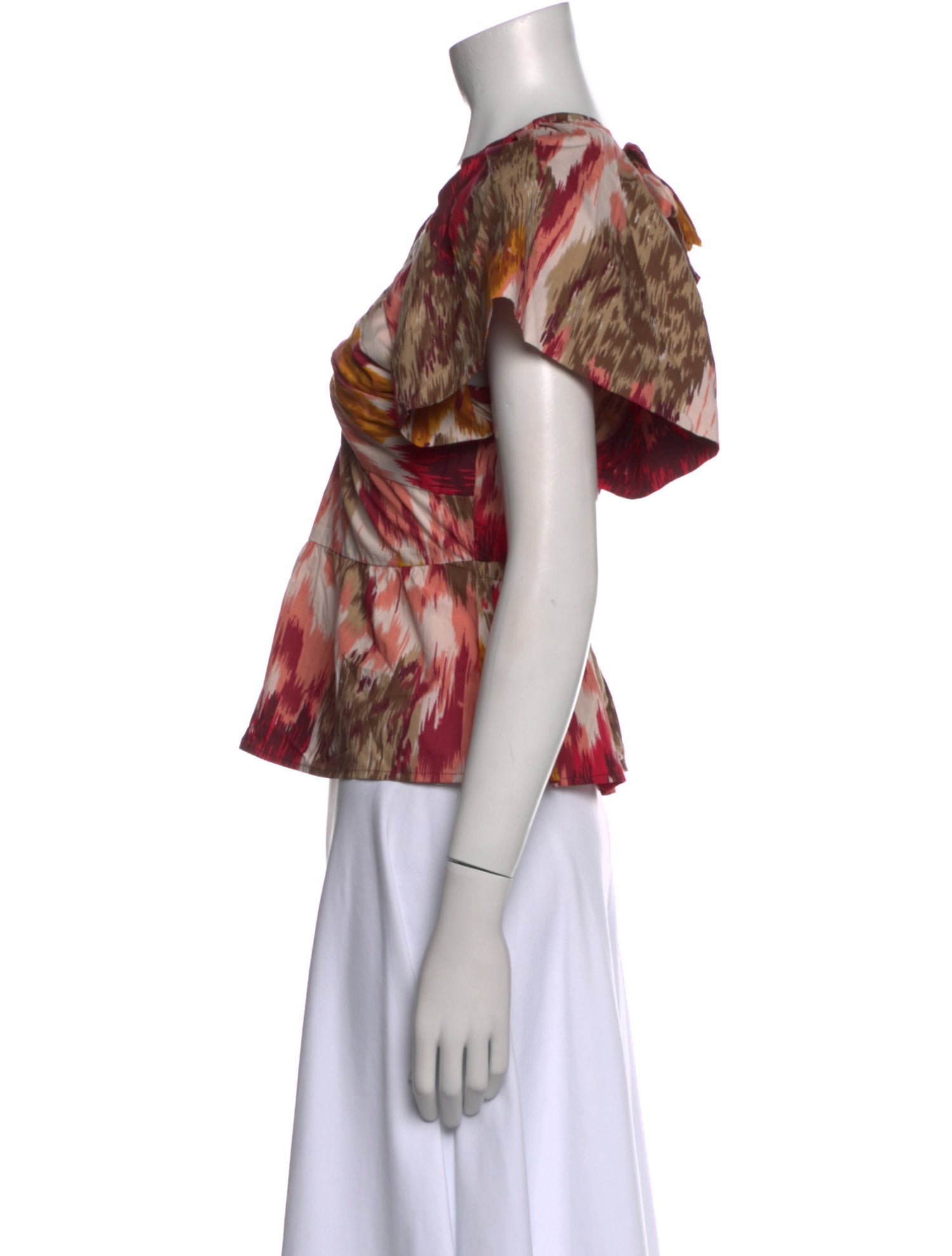 Love the Label Tie-Dye Print V-Neck Crop Top