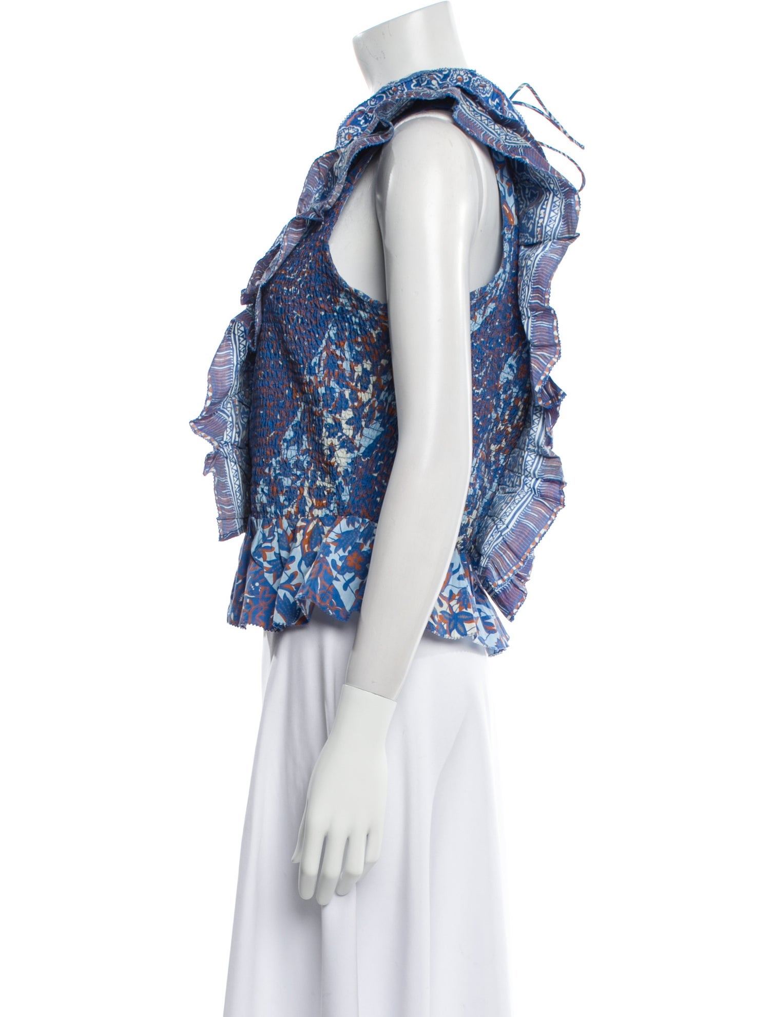 Love the Label Printed Cowl Neck Blouse