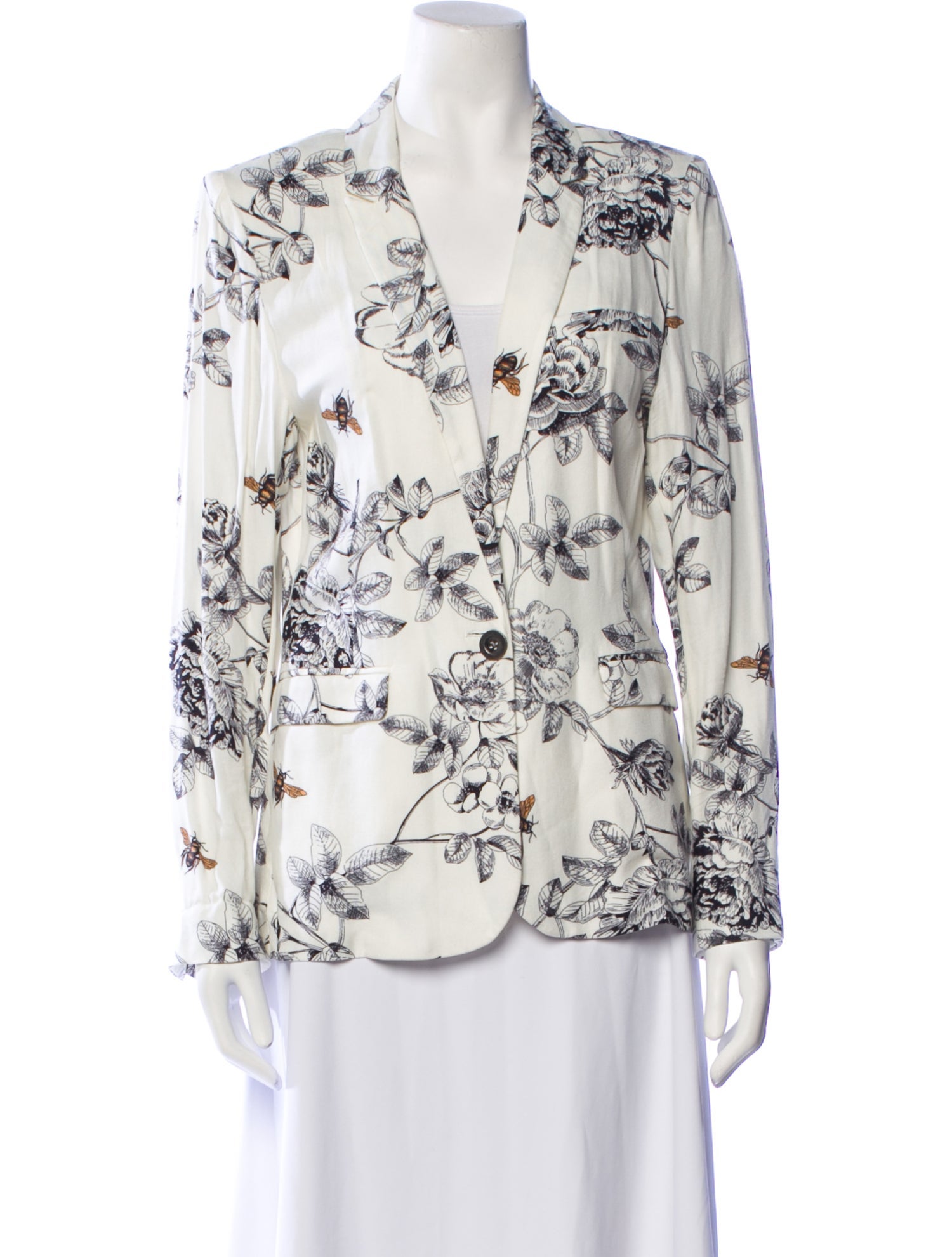 Love Token Vintage Floral Print Blazer