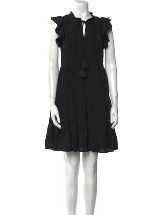 Love Token Tie Neck Mini Dress