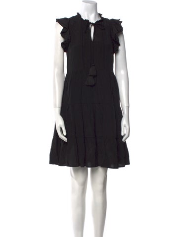 Love Token Dresses Tie Neck Mini Dress XS