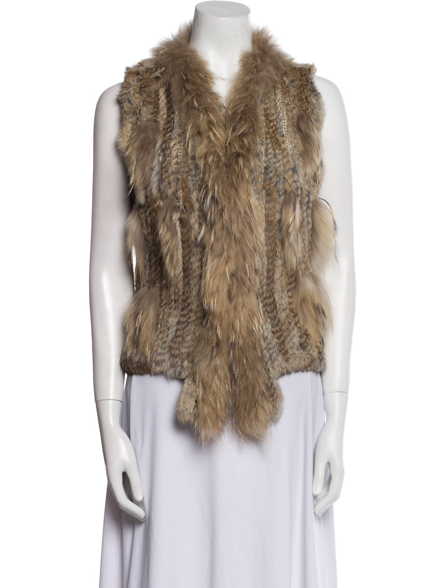 Love Token Printed Fur Jacket