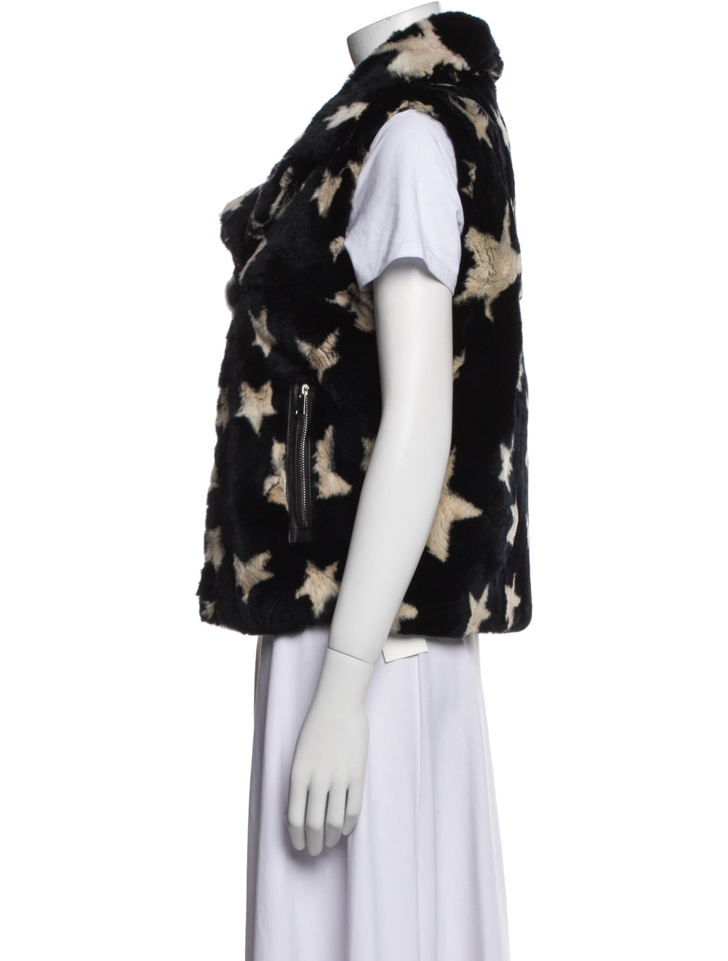 Love Token Printed Fur Jacket